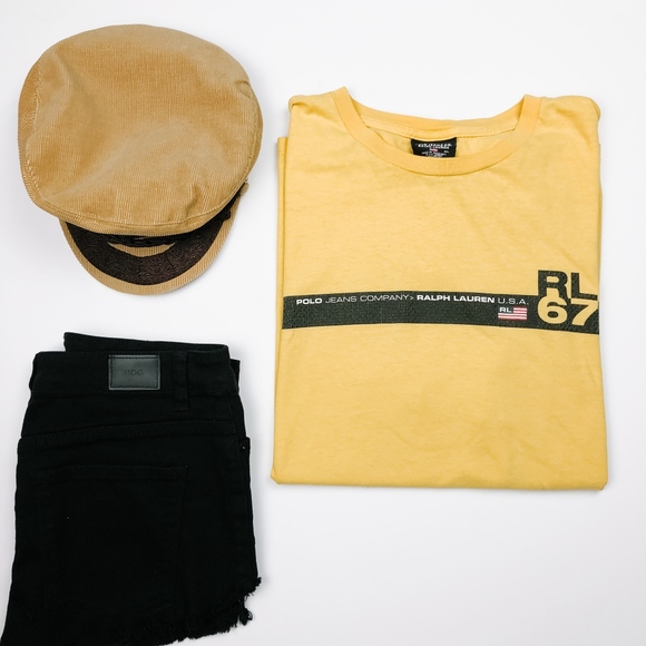 Polo Ralph Lauren Tops - Vintage Polo Ralph Lauren Yellow & Black T-Shirt